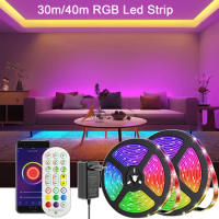 RGB Led Strip Lights DC12V 24V Led Tape Light Smart Wifi APP Control Music Sync Flexible Ribbon for Home Room Decor TV Backlight
