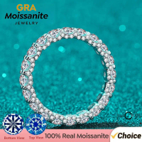 2.5CT D Color Moissanite Engagement Ring |   GRA Certified 925 Sterling Silver Plated 18K White Gold