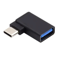 Xiwai USB C OTG Adapter,USB Type-C Male to USB 3.0 Type A Female OTG Adapter 90 Degree Angled for Laptop Cell Phone