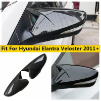 Ox Horn Side Door Rear View Mirror Shell Cover Trim Fit For Hyundai Elantra Veloster 2011 - 2015 Exterior Car Accessories