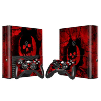 Red skull Hot Protective Vinyl Skin Sticker Decal Cover For Xbox 360 E Console Skins Wrap Sticker
