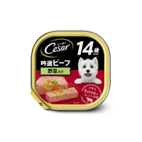 【Cesar 西莎】熟齡餐盒 高齡犬 100g*24入-牛肉及蔬菜 (寵物/狗罐頭/狗食)