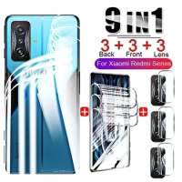 Not Glass Screen Protector+Back for Xiaomi Redmi Poco K50 Gaming for Redmi Poco K50 K50 Pro K40 Pro Gaming Hydrogel Film HD 9IN1