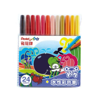 【Pentel 飛龍】細字彩色筆 24色 /袋 S3602-24