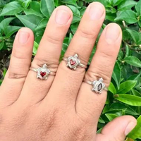 Cincin Ring Perak Silver Bali 925 Midi Minimalis kura kura turtle penyu Batu permata Natural Wanita 