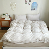 Stay simple-簡約條紋水洗棉床包組-4color(單人、雙人、雙人加大）