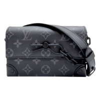 LOUIS VUITTON LV 路易威登 黑色 原花 帆布 Steamer 隨身錢包 肩背包 M81783 【二手名牌BRAND OFF】