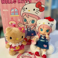 Hot Original Molly×hello Kitty Figure Model Toy Doll 100% Figure Limited Edition Decoration Desktable Ornaments Gifts
