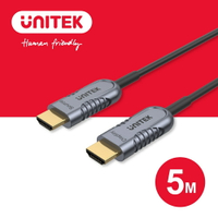 【樂天限定_滿499免運】UNITEK 2.1版光纖8K60Hz/ 4K120Hz高畫質HDMI傳輸線(公對公)(5M)(Y-C11027DGY)