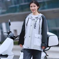 【Jo Go Wu】男女通用!加厚兩件式雨衣(雙層雨衣 兩件式雨衣 反光雨衣 機車雨衣 雨衣 雨褲)