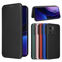 For Motorola Moto Edge 40 Fusion Case Luxury Carbon Fiber Skin Magnetic Adsorption Case For Moto Edge 40 Neo Phone Bags