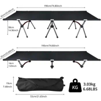 Outdoor Portable Folding Camp Cot Nature Camping Equipment Hike Sleeping Bed for Camping Picnic Hiking Backpacking