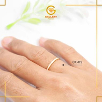 CINCIN EMAS POLOS LIS MERAH PUTIH HITAM EMAS ASLI KADAR 6K(300) & 8K(375) CWK 479 - GALERI 21 FASHIO