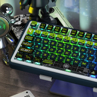 Keycap Bánh Pudding Ma, Phong Cách Cyberpunk, Hồ Sơ MSA, Chất Liệu PBT, Truyền Ánh Sáng Bốn Mặt, Nhu