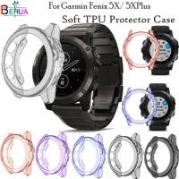 Premium clear TPU case For Garmin fenix 5X 5XPlus smart watch GPS Wristband Bracelet Protective Case Cover Replacement Accessory
