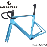 Winow Road Bike Carbon Frameset 700*28C BB86 Disc Brake 140MM Bicycle Frames Di2 49/52/54/56/59CM Road Frame Full Hidden Cable