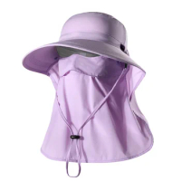 Outdoor Sports Sun Hats Quick drying Waterproof Visor Hat UV Protection Fishing Hiking Baseball Face Mask Shawl Cap Men Women