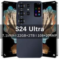 New S24 Ultra+ Smart Phone 5G Original Android 7.1 Inch HD Full Screen Face ID 22GB+2TB Mobile Phones Global Version 4G 5G Cell