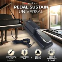 Promo TaffSTUDIO Pedal Damper Sustain Piano Keyboard Universal Jack 6.35 mm - WTB-005 Original Black