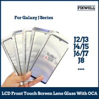 10Pcs/Lot For Samsung Galaxy J2 J3 J4 J5 J6 J7 Core Plus Pro 2017 Touch Screen Panel Glass Lens Front Outer LCD With OCA Hollow