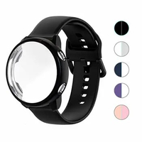 2 IN1 For Samsung Galaxy Watch Active 2 44mm 40mm strap Smart Watch Silicone band +Case cover Galaxy Watch Active2 Full coverage