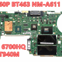 For Lenovo Thinkpad T460P Used Motherboard BT463 NM-A611 With CPU i7-6700HQ I7-6820HQ GPU GT940M FRU 01YR856 01HX091 01AV878