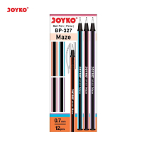 Pulpen Joyko BP-327 Maze 1 Pack Isi 12 Hitam Ball Pen Pena BallPen BP327 BP 327 BP - 327