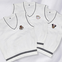 Rompi rajut korea lucu vest rajut korea high school logo karakter vest korea