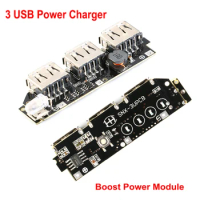 3 USB 5V 2.1A Power Bank Battery Charger Module Step Up 18650 Li-ion Case Shell Circuit Board Boost Module DIY