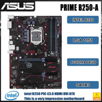 ASUS PRIME B250-A Motherboard LGA 1151 Intel B250 DR4 64GB PCI-E 3.0 M.2 SATA 3 USB3.0 ATX support 7/6 gen Cor i3-6300 i5-7600