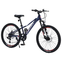 Bike, Mountain Bike for Girls and Boys Mountain 24 Inch Shimano 7-Speed Bike