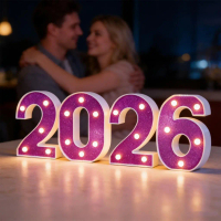 Fythuid Battery Powered Number Light 2026 Number Sign Light Up Led Marquee Numbers Battery Operated 
