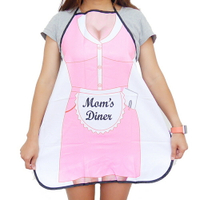 MOM S DINER超級性感粉紅色辣媽搞怪圍裙【BlueCat】【JI1467】