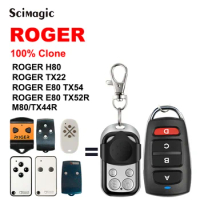 ROGER TX22 H80 E80 Garage Door Opener Barrier Gate Control Roger E80 TX54R TX52R Remote Control 433.92Mhz Fixed Code