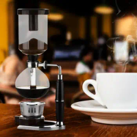 3 Cups Syphon Pots Coffee Vacuum Kettle Pot Set Filter Syphon Coffee Maker Tea Siphon Heat-Resistant Household Pot