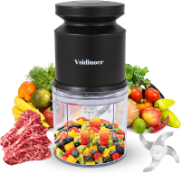 Food Processor 2.5 Cup Meat Grinder 400W Small Food Processorwith 4 Stainless Blades Electric Food C