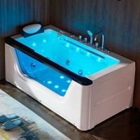 【浴缸】浴缸雙人家用酒店情侶別墅浴盆全自動智能恒溫加熱沖浪按摩多功能