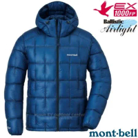 【MONT-BELL 日本】男PLASMA 1000FP ALPINE世界頂級超輕保暖羽絨連帽夾克/1101528 靛藍