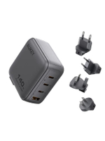 หัวชาร์จ GaN PA-B10 Nova Pin 140W 4 พอร์ต รองรับ PD3.1 ชาร์จ MacBook Pro 16 ได้ 56% ภายใน 30 นาที พร