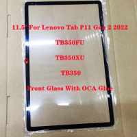 11.5" New For Lenovo Tab P11 Gen 2 2022 TB350FU TB350XU TB350 Touch Screen Front Glass Cover Lens Panel + Laminated OCA Glue