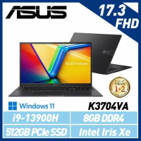 ASUS 華碩 Vivobook K3704VA-0052K13900H 17吋 效能筆電