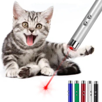 Portable Keychain Keyring Fun Pointer Interactive Toys Pet Cat Light Laser pointer Mini Training Flashlight LED Torch Children