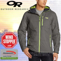【美國 Outdoor Research】頂級超輕高抗水連帽保暖科技羽絨外套/57811 灰綠