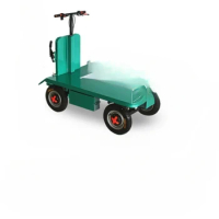 Electric Trolley Four-Wheel Station Driving Platform Trolley Truck Electric Turnover Trolley Truck Construction Site