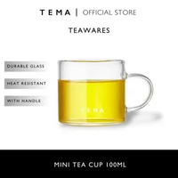 Mini Tea Cup 100ml | Cangkir Teh Kaca | TEMA Tea | Teawares - Cups Bening