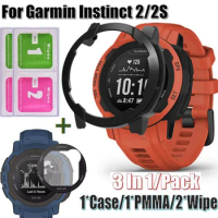 PMMA Film Protective Case For Garmin Instinct 2/2S Watch band strap Frame Bezel for Garmin Instinct2S/Instinct2 Bracelet Cover