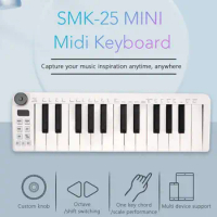 YOUZI ABS Midi Keyboard Controller Usb Rechargeable 25 Keys Smart Wireless Midi-out Mini Portable Midi Keyboard