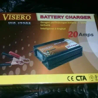 visero charger accu/aki 12v 20a usat battery charger ma1220 otomatis
