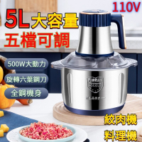 110V 304不鏽鋼 傢用碎肉機 攪拌機 電動絞肉機 絞餡碎菜器 大容量絞肉器 輔食料理機 電動料理機