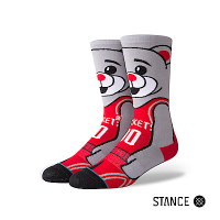 STANCE CLUTCH THE BEAR-男襪-休閒襪-休士頓火箭熊設計款